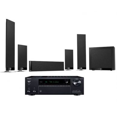 Домашний кинотеатр 5.1 KEF T301/T101 BLACK + AV-ресивер Onkyo TX-NR696 B M3